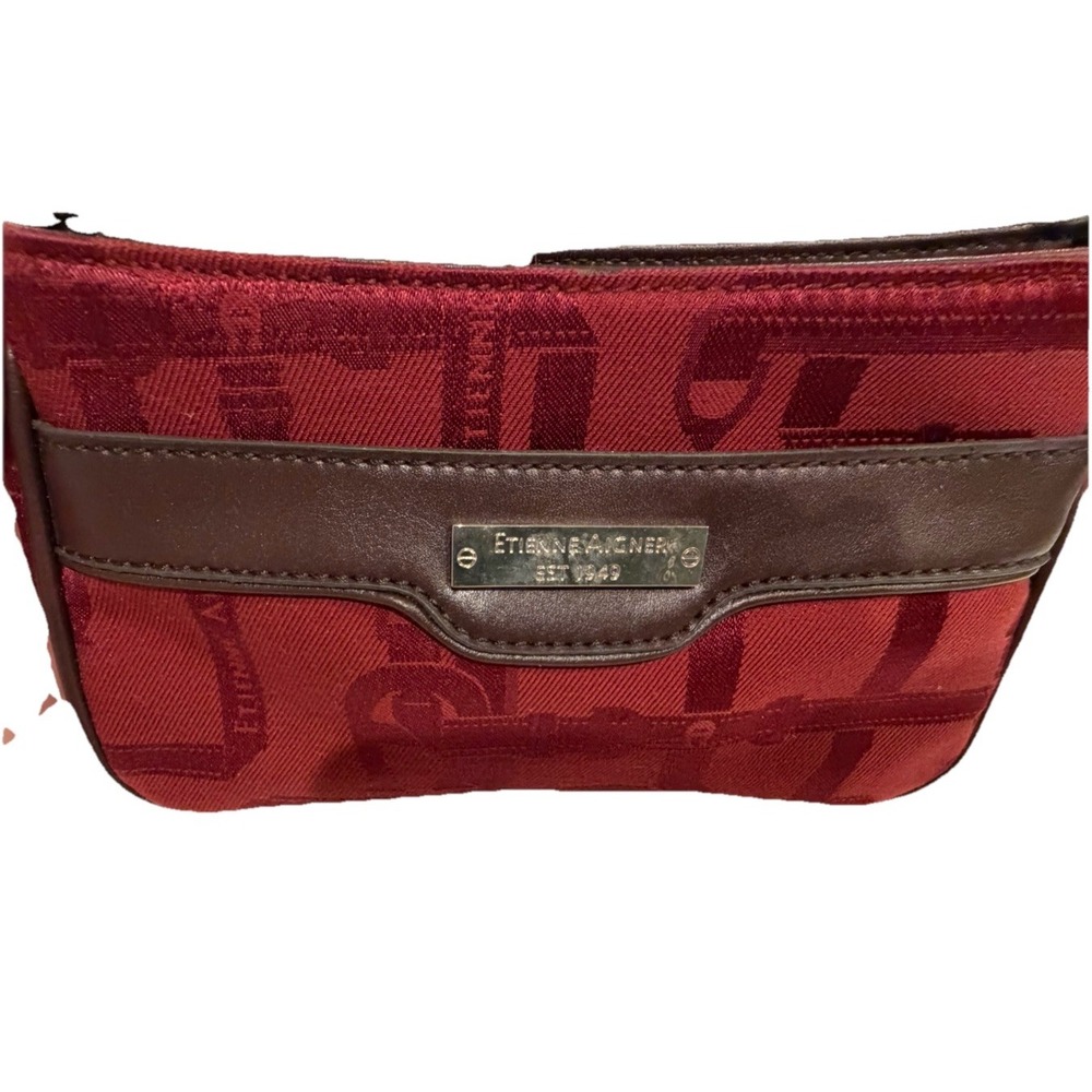 Etienne Aigner Majestic Mini Shoulder Bag Red Plum Bittersweet Logo Vintage NWT